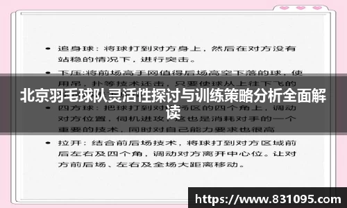 北京羽毛球队灵活性探讨与训练策略分析全面解读